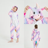 Kid Baby Girl Flannel Cartoon Animal One Piece Winter Pajamas