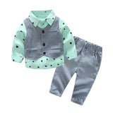 Star Long Sleeve Gentleman Baby Boy Set 3 Pcs Suits