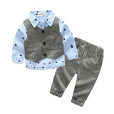 Star Long Sleeve Gentleman Baby Boy Set 3 Pcs Suits