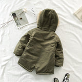 Kid Baby Boys Cotton-padded Jacket Cashmere Thickened Winter Coats