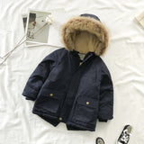 Kid Baby Boys Cotton-padded Jacket Cashmere Thickened Winter Coats