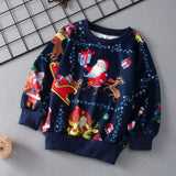 Kids Boys Christmas Long Sleeve Santa Clau Knitted Shirts