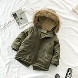 Kid Baby Boys Cotton-padded Jacket Cashmere Thickened Winter Coats