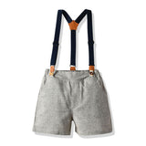 Kid Baby Boy Strap Shorts 3 Pcs Set Suits