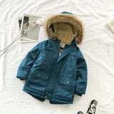 Kid Baby Boys Cotton-padded Jacket Cashmere Thickened Winter Coats