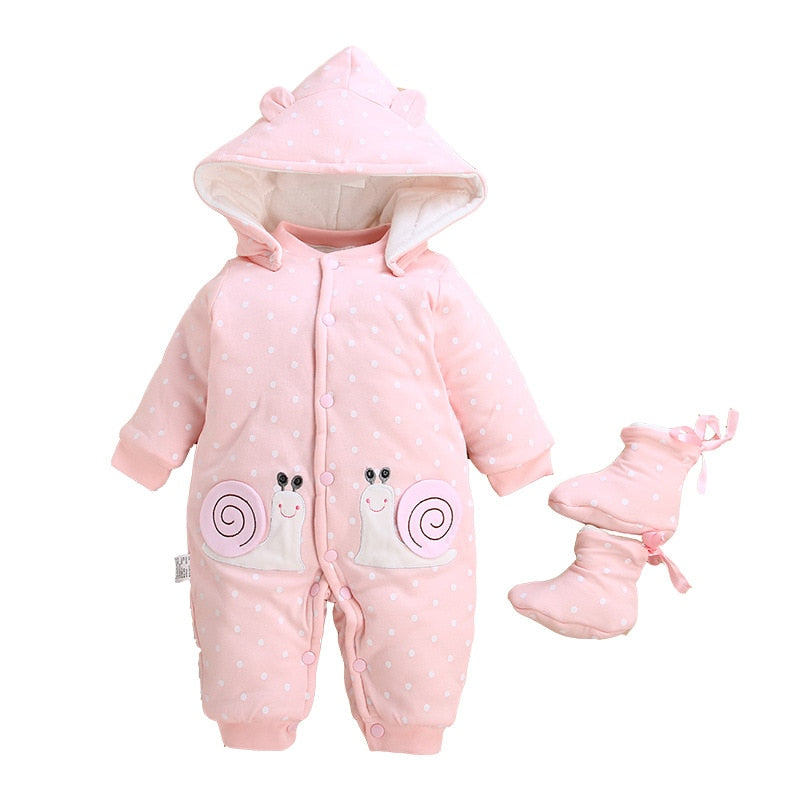 Baby Winter Jumpsuit Overalls Thick Warm Baby Rompers