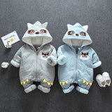 Baby Winter Romper Thick Warm Jumpsuit Overalls Cotton Outfits