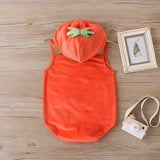 Kids Halloween Costume Pumpkin Funny Long-sleeved One-piece Romper