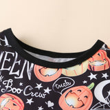 Kid Baby Girls Long Sleeve Print Star Mesh Halloween Dresses 2-7Y