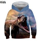 Kids Jurassic Park Dinosaur 3D Print Hoodie Sweatshirts 9M-8T