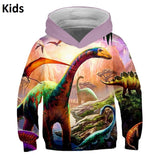 Kids Jurassic Park Dinosaur 3D Print Hoodie Sweatshirts 9M-8T