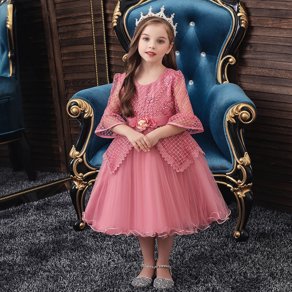 Vintage African Flower Girl Dress With Short Sleeves And Tulle Skirt  Perfect For Weddings, Communion, And Pageants Affordable 2019 Lace  Collection From Manweisi, $70.49 | DHgate.Com