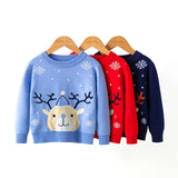 Girl Boy Pullover Winter Christmas Knitted Sweater Knitwear 1-6 Years