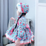 Baby Girls Floral Dress Long Sleeve Birthday Party Dresses 1-5 Years