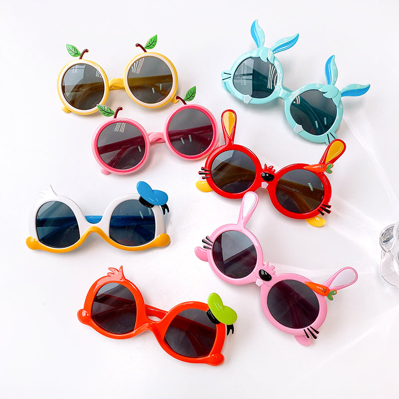 Kid Unisex Cartoon Fruit Flower Carrot Rabbit Ear Sunglasses Goggles
