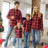 Family Matching Christmas Plaid Mother Daughter Shirts