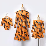 Long Sleeve Mother Daughter Dress Family Matching Halloween Dresses