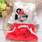 Baby Girl Cute Minnie Stitching Pure Cotton Dress