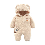 Newborn Baby Romper Trendy Bear Design Long-sleeve Jumpsuit for Baby 0-18 M