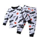 6M-5Y Baby Halloween Pumpkin Tops Stripe Outfits Set 2 Pcs