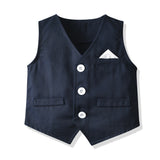 Long-sleeved Autumn Baby Boy Formal Set 4 Pcs suits