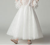 Girl Princess Dress Catwalk White Dinner Piano Dress