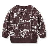 Kid Baby Boy Autumn Winter Loose Straight Shoulder Sweater