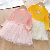 Kid Baby Girl Long Sleeve Spring Autumn Sweet Gauze Dresses