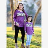 Family Matching Leopard Print Stitching Top Parent-child Shirts