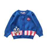 Kid Boy Cardigan Knit Single Breasted Cartoon Ins Winter Sweater