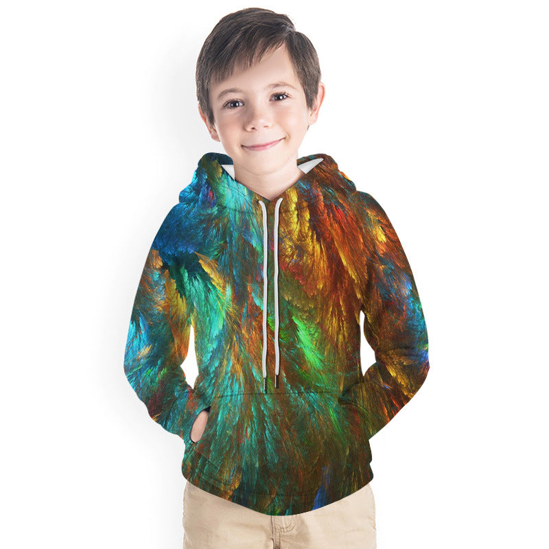 Kid Boy 3D Color Printing All-match Hoodie