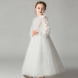 Girl Princess Dress Catwalk White Dinner Piano Dress