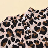 Toddler Kids Girls Set Leopard Print Pullover Tulle Skirt 2 Pcs Outfits Suit