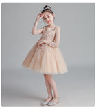 Autumn Spring Kids Girl Princess Formal Pengant Dresses