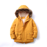 Kid Baby Boys Cotton-padded Jacket Cashmere Thickened Winter Coats