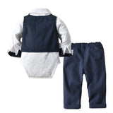 Autumn Long Sleeve Baby Boy Set 3 Pcs Sets Suit