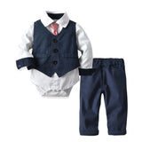 Autumn Long Sleeve Baby Boy Set 3 Pcs Sets Suit