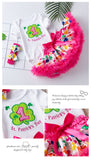 Baby Easter Girl Cartoon Embroidered Egg Short Sleeve Harley Set 2 Pcs