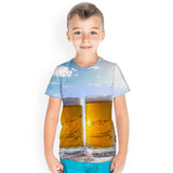 Kid Boy Girl Trend Digital 3D Printed Round Collar Leisure T-shirt