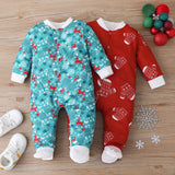 Christmas Baby Autumn Winter Wrapped Long Sleeve Creeper Rompers