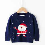 Kid Baby Boy Girl Christmas Claus Bottomed Sweater