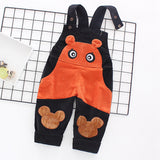 Kid Baby Boy Girl Strap Corduroy Loose Spring Winter Pants