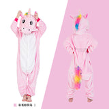 Kid Baby Girl Cartoon Animal One-piece Coral Velvet Thickened Pajamas