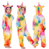 Kid Baby Girl Cartoon Animal One-piece Coral Velvet Thickened Pajamas