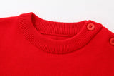 Kid Baby Girl Sleigh Santa Pullover Soft Double Layer Sweater