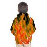 Kid Boy Girl 3D Color Flame Print Hoodie