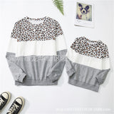 Family Matching Parent-child Leopard Patchwork Shirts Tops