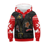 Kid Boy Christmas 3D Glitch Digital Printing Fashion Casual Hoodie