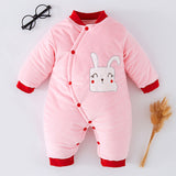 Baby One-piece Autumn Winter Suit Thickened Climbing Rompers