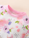 Baby Girl Suit Autumn Long Sleeve Floral 2 Pcs Sets